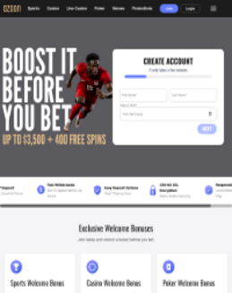 Ozoon Casino Screenshot