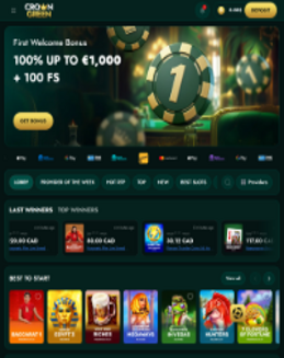 CrownGreen Casino Screenshot