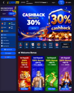 Europa777 Casino Screenshot