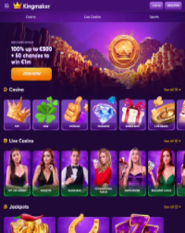 Kingmaker Casino Screenshot