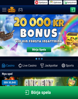 Kungaslottet Casino Screenshot