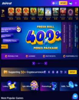 Sharkroll Casino Screenshot