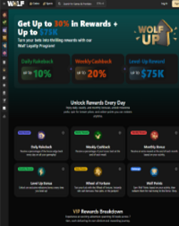 Wolf.io Casino Screenshot
