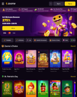 Zoome Casino Screenshot