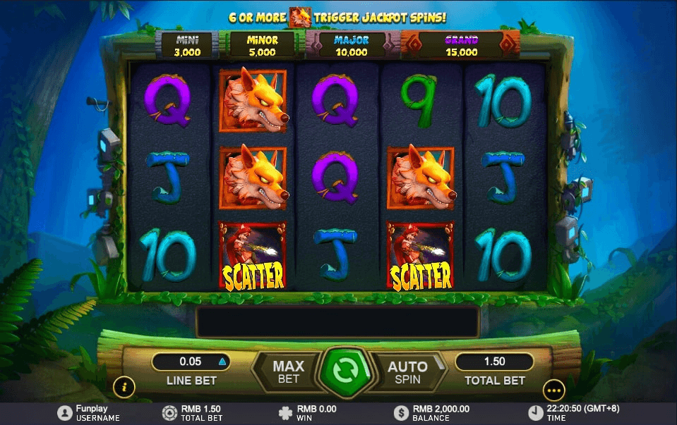 Alpha and the Red Hood Online Slot Game Reels