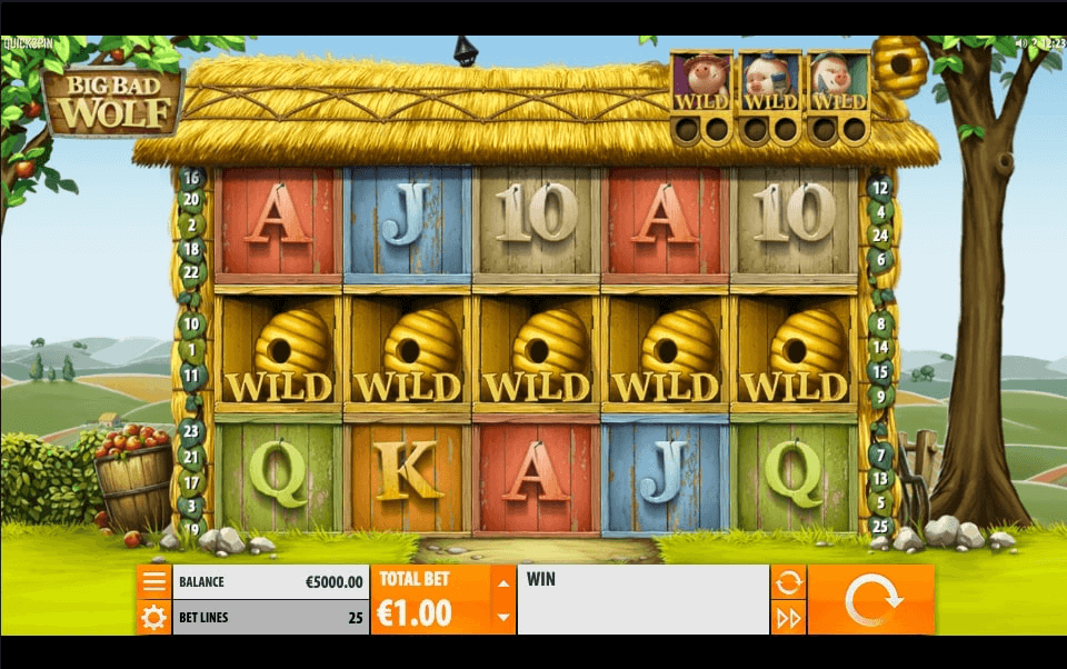 Big Bad Wolf Quickspin Slots Game Reels