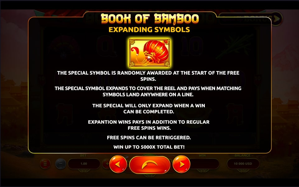 Book of Bamboo Online Slots Game Features