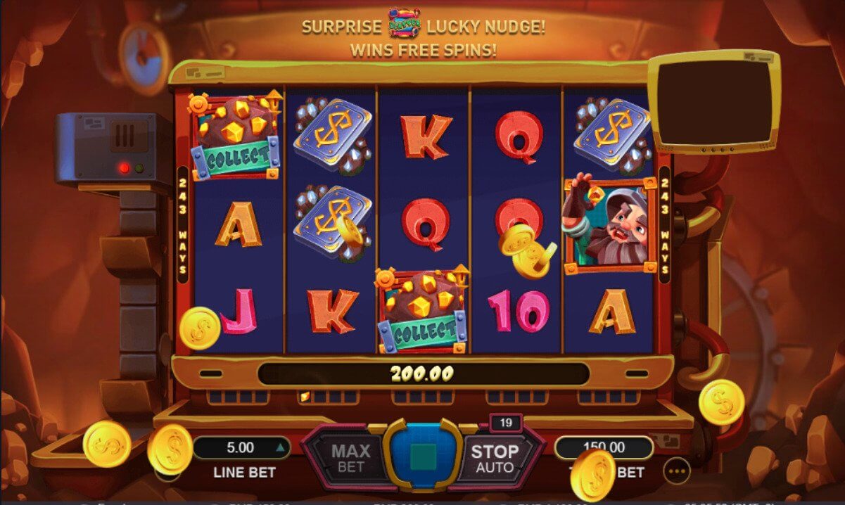 Mine of Riches online slot game big win