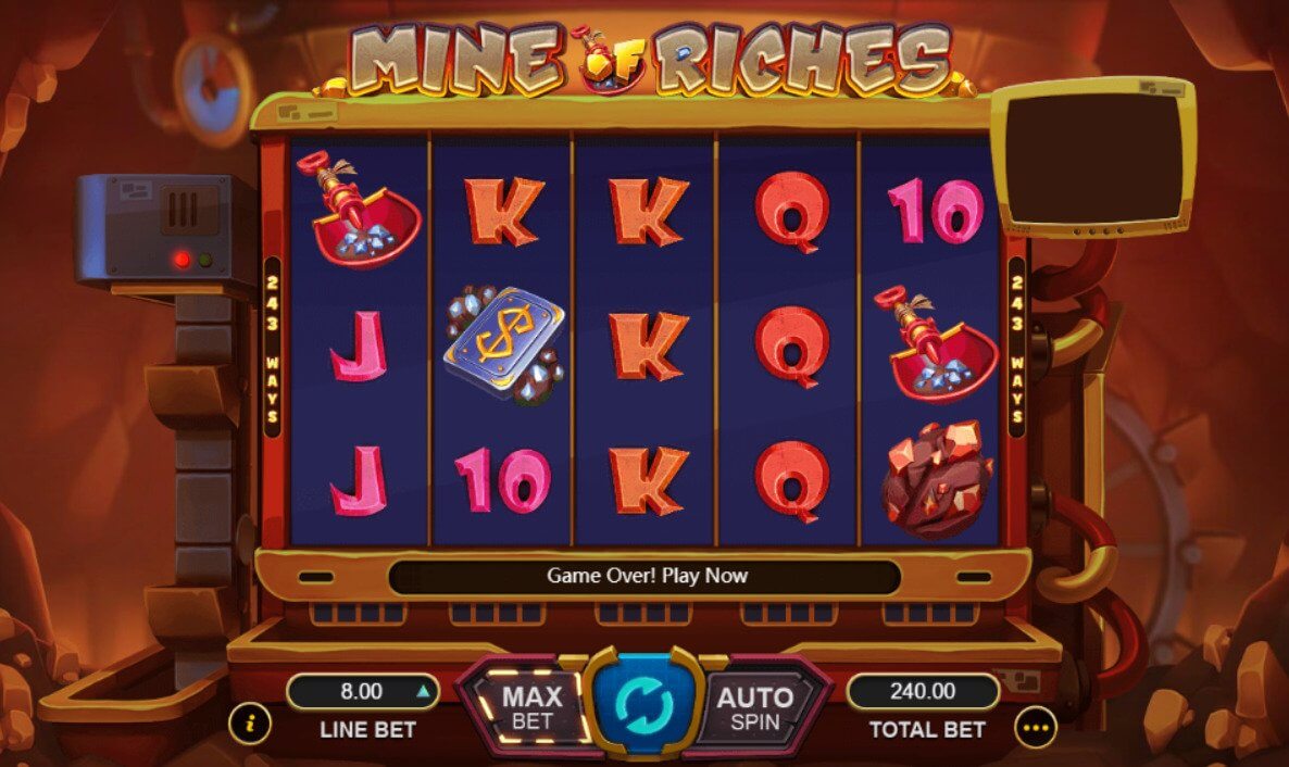 Mine of Riches online slot game reels