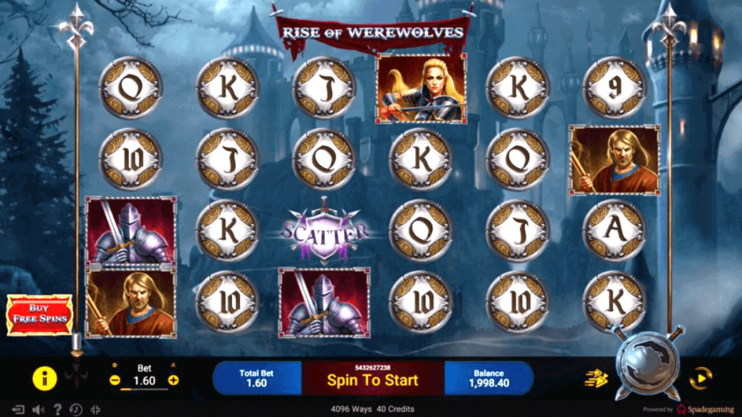 Rise of Werewolves Online Slots Game Reels