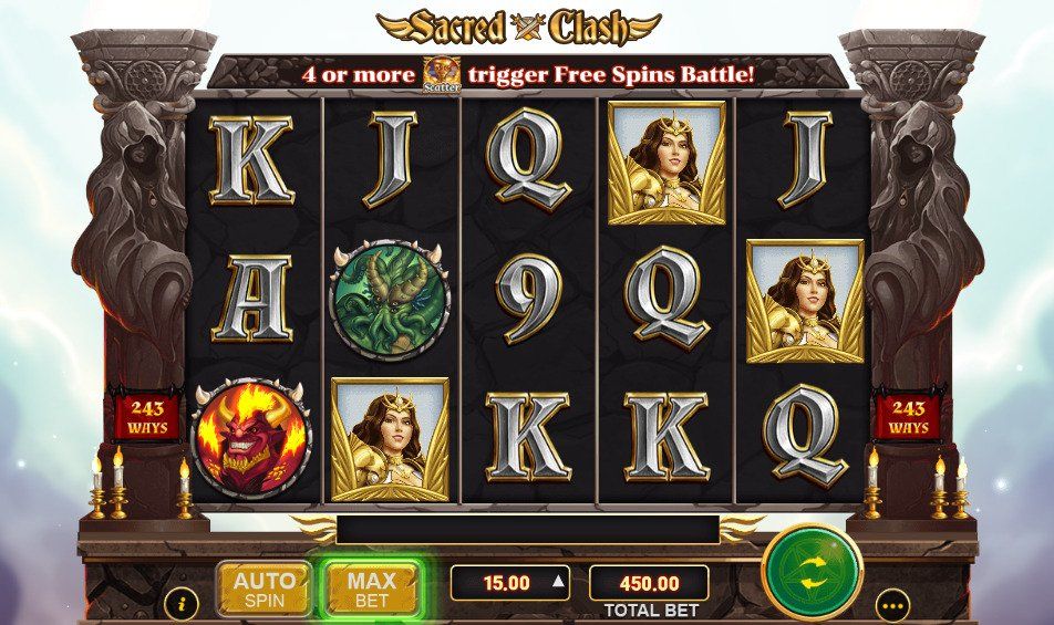 Sacred Clash online slot reels