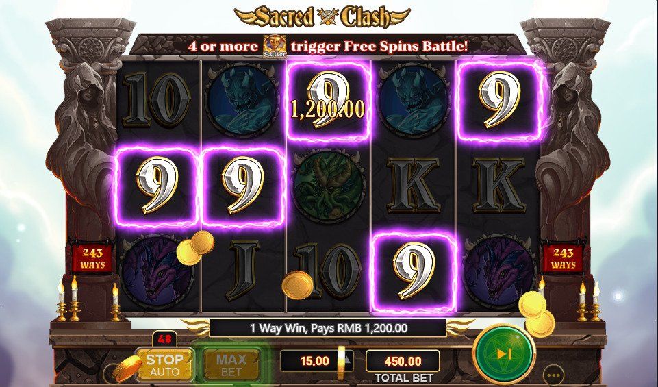 Sacred Clash Online slot wins