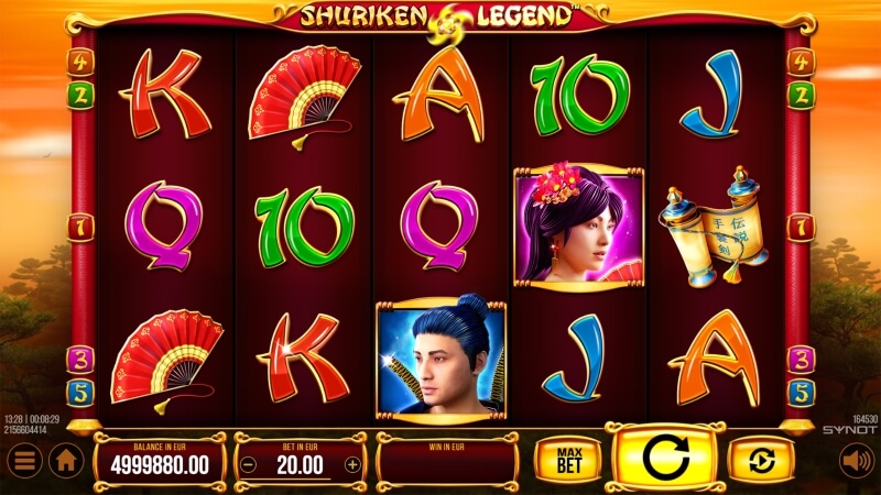 Shuriken Legend Online Slot Game Reels