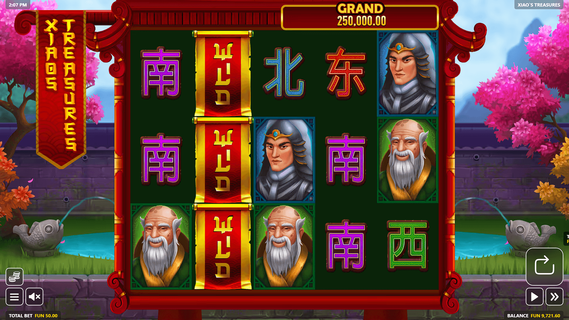 Xiaos Treasure Online Slot Game Reels