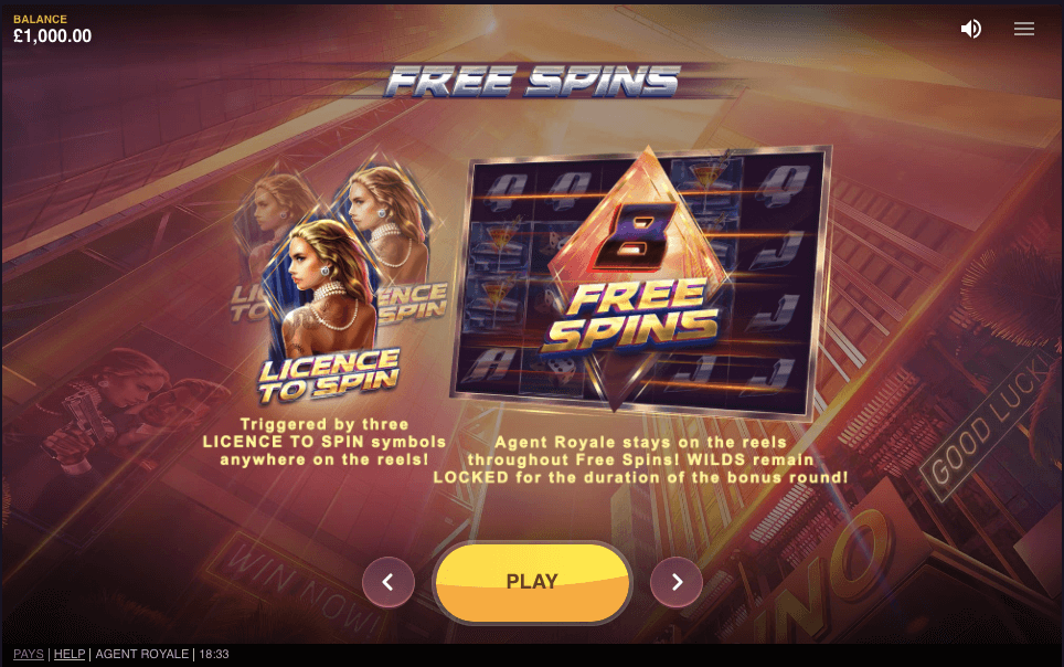 Agent Royale Online Slot Game Bonus