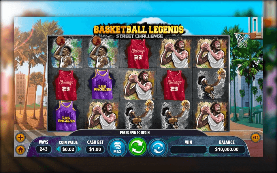 Basketball Legends Online Slot Game Reels