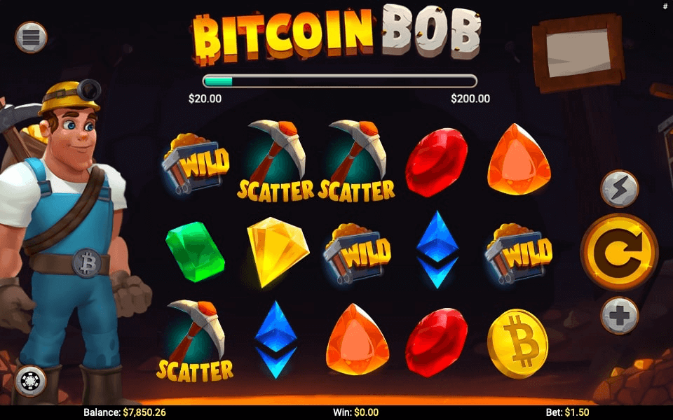 Bitcoin Bob Online Slot Game Reels