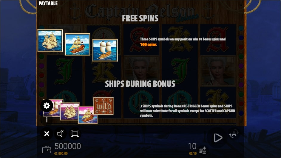 captain nelson deluxe features