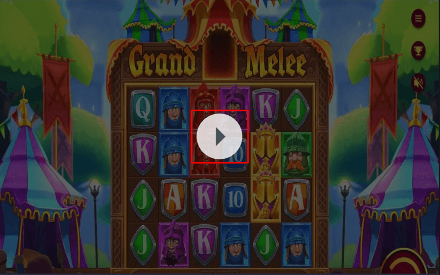 grand melee slot play button