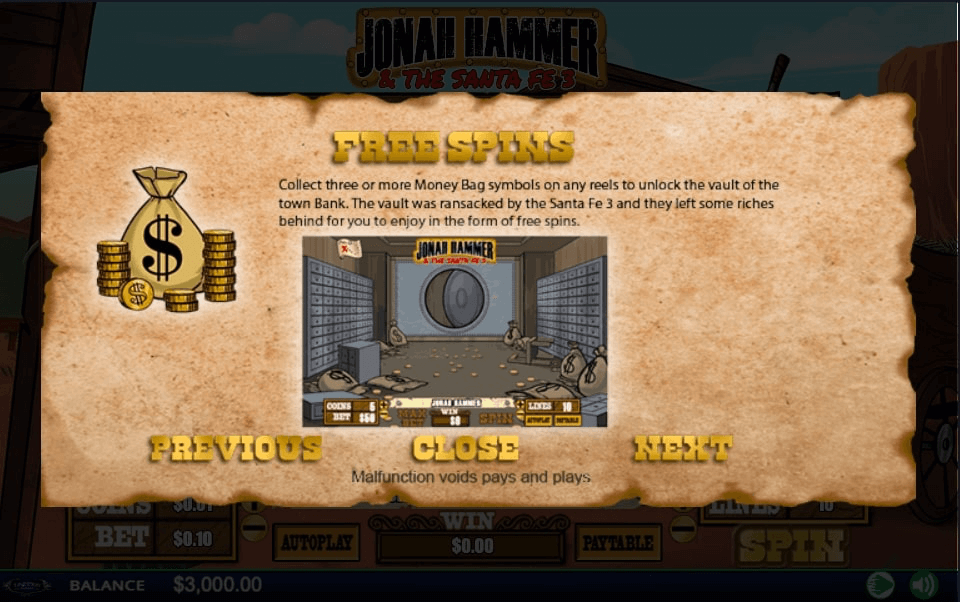 Jonah Hammer Online Slot Game Bonus