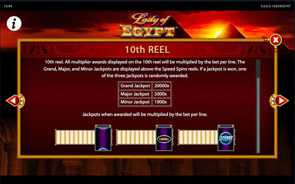 Lady Of Egypt Online Slot Game Bonus