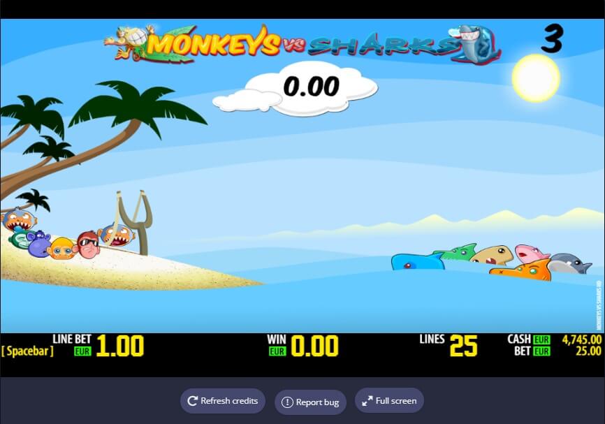 Monkeys VS Sharks Online Slot Game Bonus