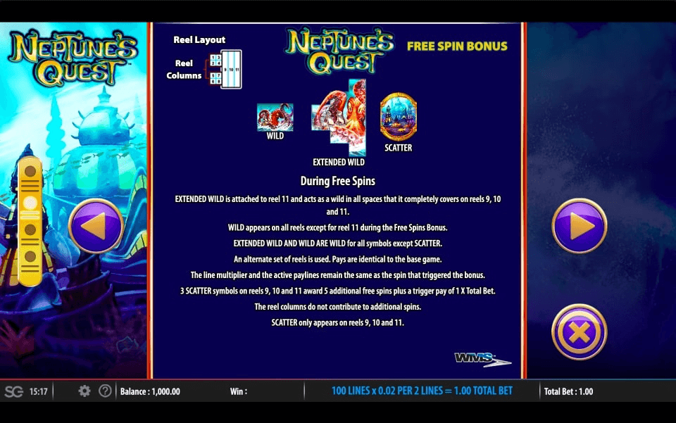 Neptune's Quest Online Slot Game Bonus