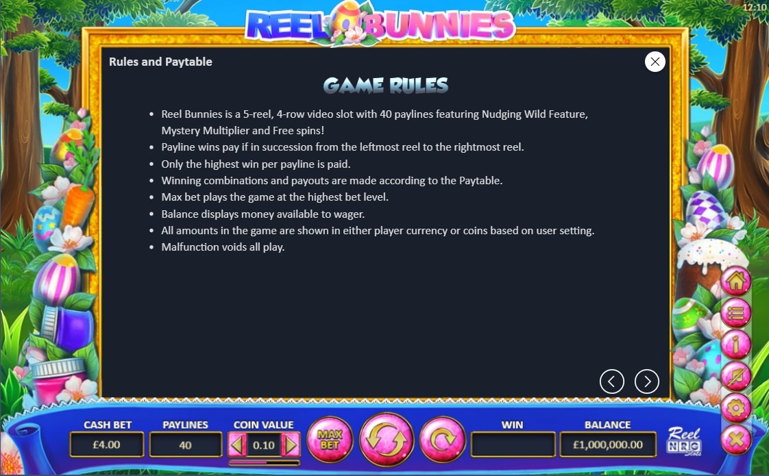 Reel Bunnies Slot Game Rules