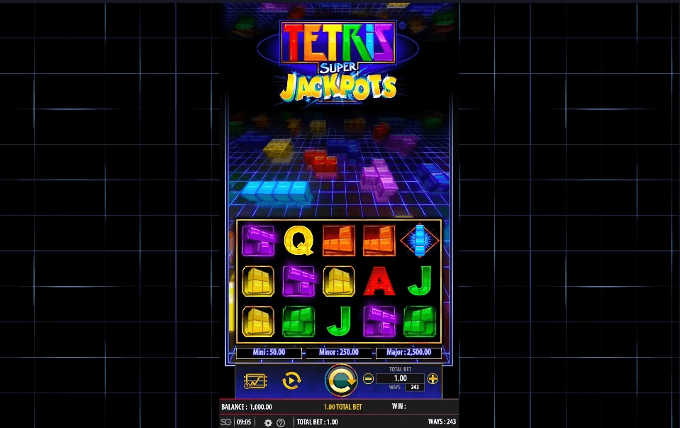Tetris Super Jackpots Online Slot Game Reels