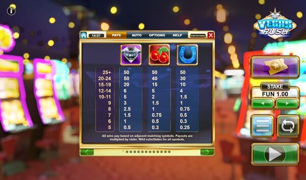 vegas rush features
