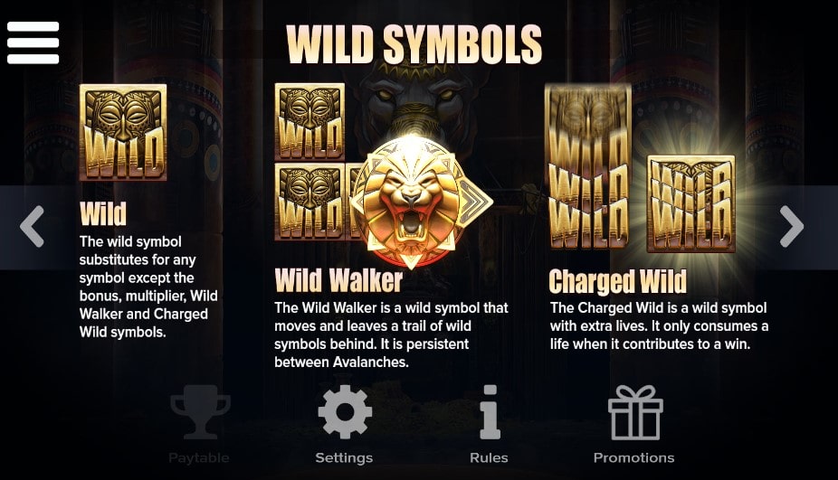 Walking Wild Symbols